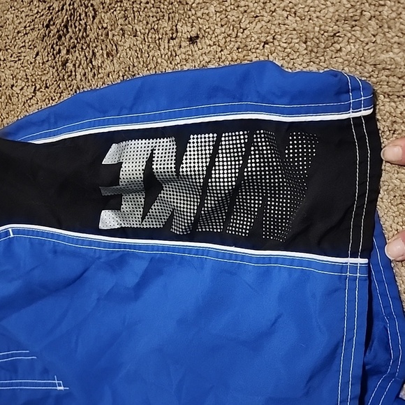 NIKE Vintage Blue & Black Swim Trunks - Picture 2 of 15
